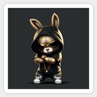 Bunny Rabbit Hip-Hop Artist Sticker